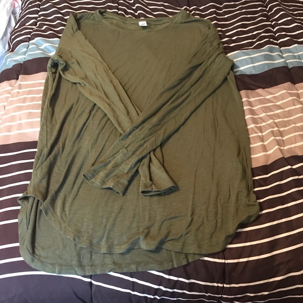 Olive green long sleeved shirt